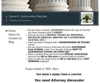 Salexanderlaw.net(Salih C. Alexander) Screenshot