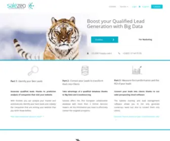 Salezeo.com(Un accélérateur de vente grâce au big data) Screenshot