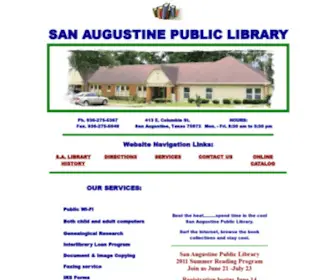 Salibrary.org(San Augustine Public Library) Screenshot