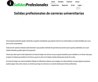 Salidasprofesionales.info(Salidas Profesionales de carreras universitarias) Screenshot