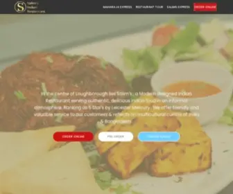 Salims.co.uk(Salims indian restaurant Loughborough) Screenshot