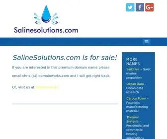 Salinesolutions.com(Saline Solutions) Screenshot