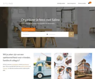 Salino.be(Het organiseren van je feest of event start op Salino) Screenshot