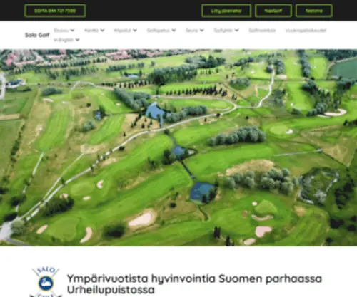 Salogolf.fi(Ympärivuotista hyvinvointia Suomen parhaassa Urheilupuistossa) Screenshot