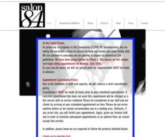 Salon84NY.com(Salons New York) Screenshot