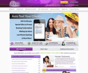 Salonbuilder.com(Salon and Spa Websites) Screenshot