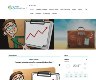 Salondessolidarites.org(Soyons Solidaires propose de nombreux articles d'auteurs variés et sur de nombreuses thématiques) Screenshot