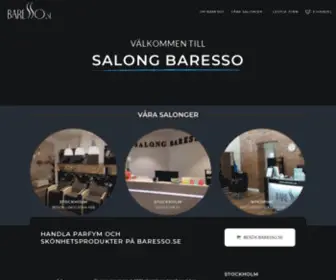 Salongbaresso.se(Välkommen till Baresso) Screenshot