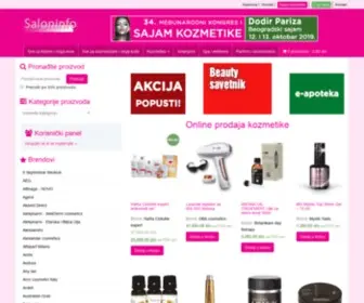 Saloninfo.rs(Online prodaja kozmetike) Screenshot