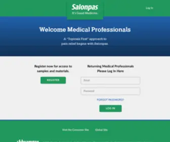 Salonpaspro.com(Salonpas® Pro) Screenshot