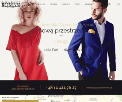 Salonroman.pl(Najlepszy fryzjer Kraków) Screenshot