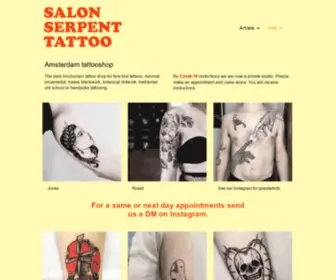 Salonserpent.com(Tattoo Amsterdam) Screenshot