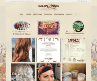 Salonzinnia.com(Salon Zinnia and Lifestyle Boutique) Screenshot