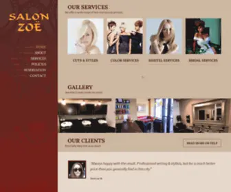 Salonzoeny.com(Salon Zoë) Screenshot