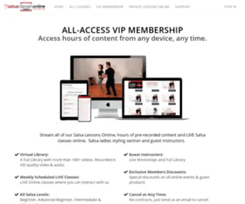 Salsaclassesonline.com(Salsa Classes Online) Screenshot