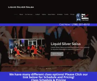 Salsadancelessonsinmiamifl.com(Liquid Silver Salsa) Screenshot