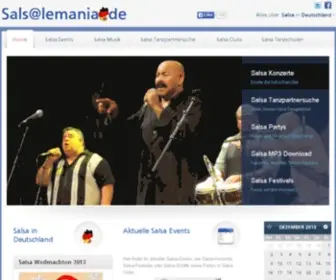 Salsalemania.de(Salsa, Mambo und Timba in Deutschland mit Salsa-Konzerten, Clubs, Festivals und MP3 Downloads) Screenshot