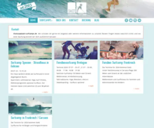 Salt-Surfcamps.de(Salt-Tours veranstaltet seit dem Jahr 2005 Surfcamps in Spanien (Galicien und Andalusien)) Screenshot