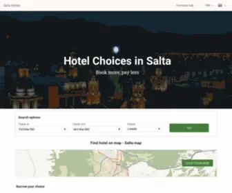 Saltahotelsweb.com(Salta hotels & apartments) Screenshot