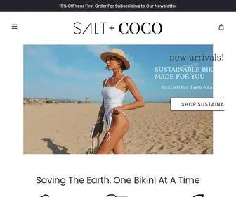 Saltandcoco.com(Sustainable Bikinis made in Bali) Screenshot