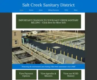 Saltcreeksd.com(Salt Creek Sanitary District Villa Park) Screenshot