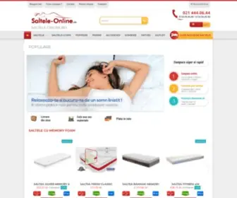 Saltele-Online.ro(Magazin de saltele si accesorii de calitate) Screenshot