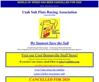 Saltflats.com(Utah Salt Flats Racing Association) Screenshot