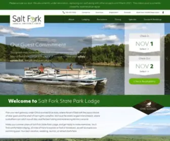 Saltforkstateparklodge.com(Plan a getaway to Salt Fork State Park Lodge near Cambridge) Screenshot