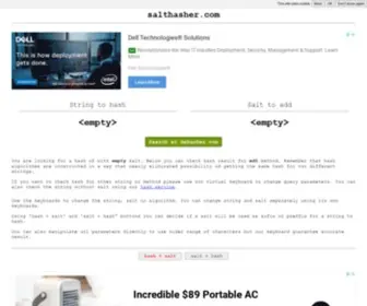 Salthasher.com(Salt)) Screenshot