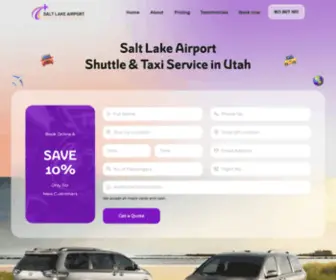 Saltlakeairportshuttle.com(The average time to pick up on) Screenshot