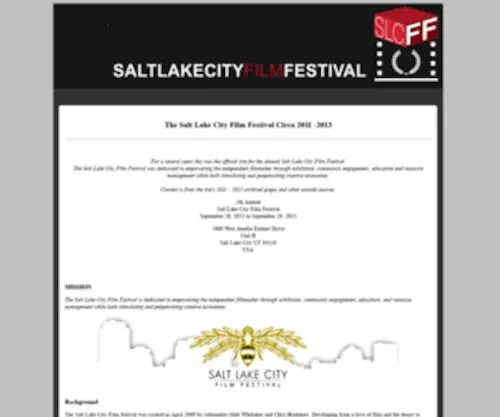 Saltlakecityfilmfestival.com(Salt Lake City Film Festival) Screenshot