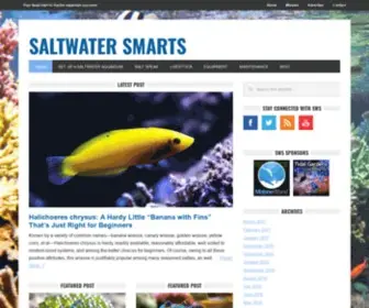 Saltwatersmarts.com(Your head start to marine aquarium success) Screenshot