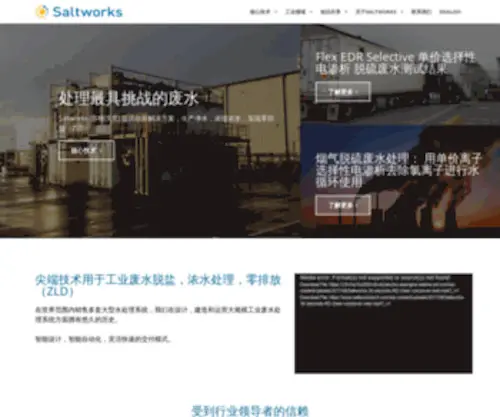 Saltworkstech.com.cn(Saltworks Technologies) Screenshot