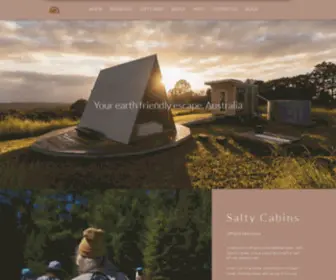 Saltycabins.com(Your Earth Friendly Escape) Screenshot