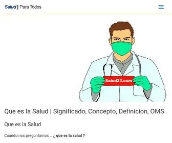 Salud33.com(Que es la Salud) Screenshot