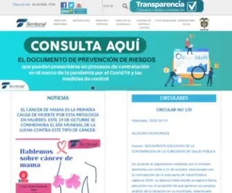 Saluddecaldas.gov.co(Dirección) Screenshot