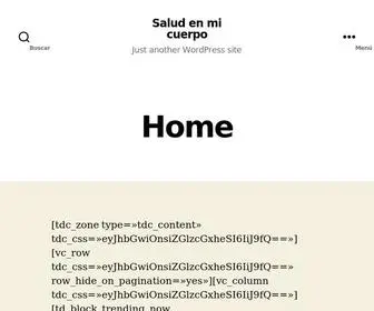Saludenmicuerpo.com(Just another WordPress site) Screenshot
