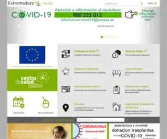 Saludextremadura.com(Extremadura Salud el nuevo portal del Servicio Extremeño de Salud (SES)) Screenshot