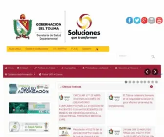 Saludtolima.gov.co(Secretaría de Salud del Tolima) Screenshot