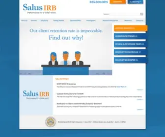 Salusirb.com(Salus IRB) Screenshot