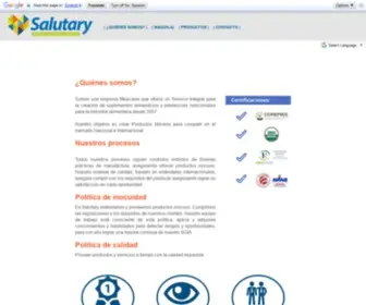 Salutary.com.mx(Manufactura Integral Certificada) Screenshot