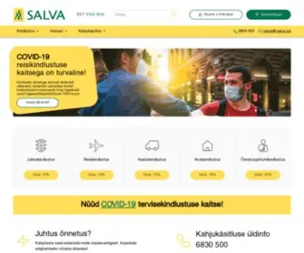 Salva24.ee(Liikluskindlustus, reisikindlustus, kasko, kodukindlustus internetist) Screenshot
