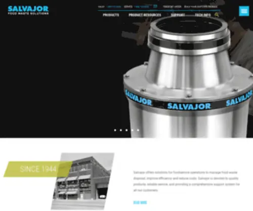 Salvajor.com(Food Waste Solutions Home) Screenshot