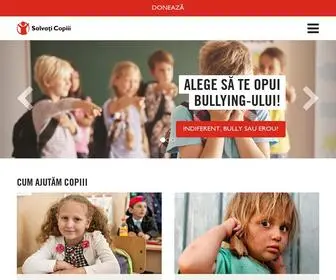 Salvaticopiii.ro(Salvați Copiii) Screenshot