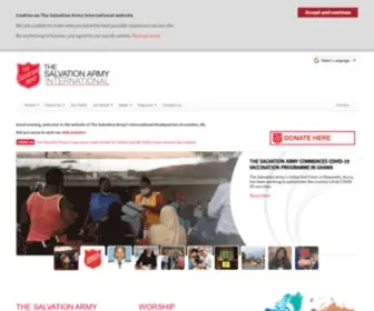 Salvationarmy.org(The Salvation Army International) Screenshot