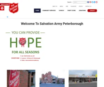 Salvationarmyptbo.org(Salvation Army Peterborough) Screenshot