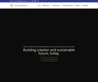 Salviminda.com(Building better and sustainable future) Screenshot