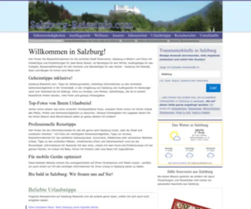 Salzburg-Reiseinfo.com(Urlaub in der schönsten Stadt Österreichs) Screenshot