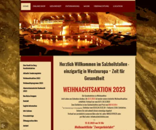 Salzheilstollen.com(Salzheilstollen Berchtesgaden) Screenshot