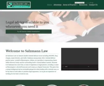 Salzmannlaw.com(Criminal Defense & Drug Charge Lawyer in Bloomington) Screenshot